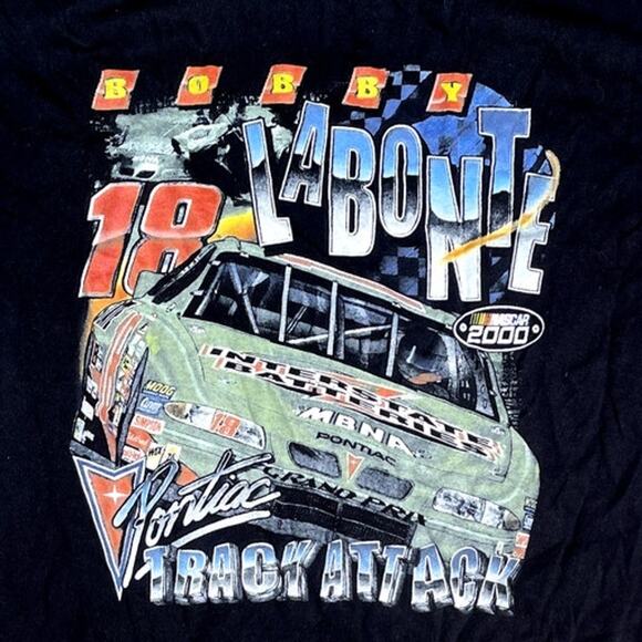 NASCAR Terry Labonte Racing Car #18 Pontiac Track Attack Retro T-Shirt Size M - Picture 3 of 5